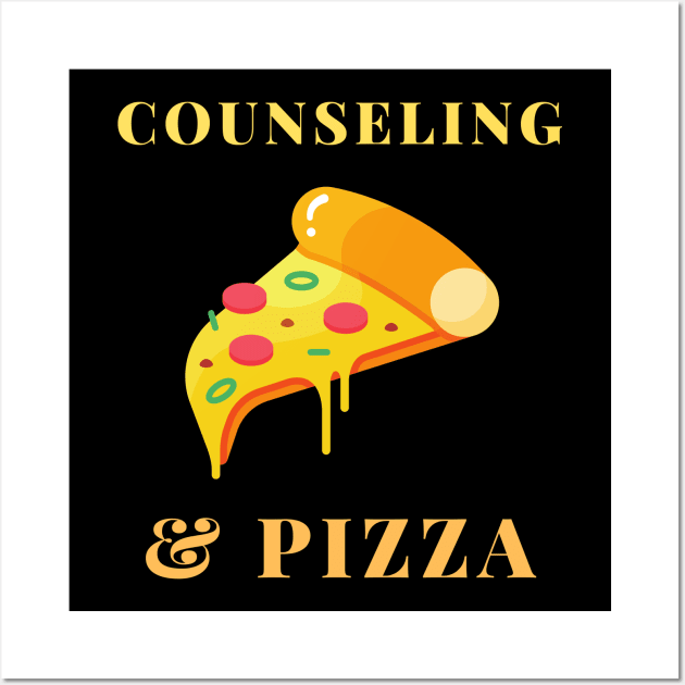 counseling and pizza Wall Art by SnowballSteps